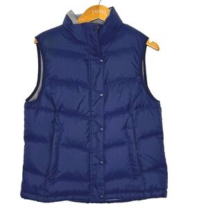 L.L. Bean Down Puffer Vest Mens Medium Blue